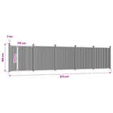 Fence Panel Brown 872x186 cm WPC 3282802
