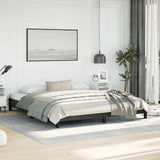 Bed Frame without Mattress Black California King Faux Leather 346938