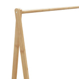 Clothes Rack with Shelves and Wheels 106x34x106,5 cm Bamboo 4008905