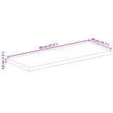 Table Top 80x40x3.8 cm Rectangular Solid Wood Mango 371643