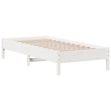Bed Frame without Mattress White 90x200 cm Solid Wood Pine 842711