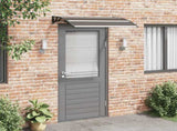 Door Canopy Black 120x75 cm PC 144823