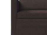 Sofa Set 2 pcs Dark Brown Fabric 3433138