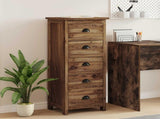 Chest of Drawers Natural 45 x 35 x 110 cm Solid Teak Wood 42017962