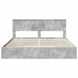Storage Bed Concrete Grey 180 x 200 cm Engineered Wood 3410773