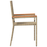 Garden Stacking Chairs 2 pcs Cream and Brown 42006827