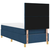 Box Spring Bed with Headboard Blue 100 x 200 cm Fabric 3339678
