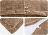 Cushion Cover 6 pcs HOUTEN Brown 70 x 70 cm Chenille Fabric 921382