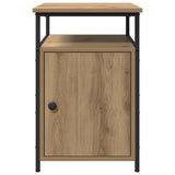 Bedside Cabinet with Drawer 2 pcs Artisan oak Engineered Wood 879504