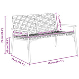 Garden Chair Brown 110.5 x 79 x 75.5 cm Poly Rattan 42004144