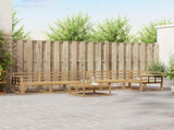 Outdoor Sofa Set 7 pcs White 79 x 79 x 37 cm Solid Acacia Wood 3386558