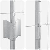 Fence with Posts Silver 1 x 25 m Steel 3337120