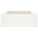 Bed Frame without Mattress White Solid Wood 75x190 cm Small Single 814910