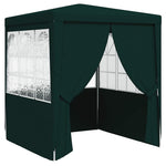Professional Party Tent with Side Walls 2.5x2.5 m Green 90 g/m 48534