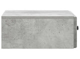 Wall-Mounted Bedside Cabinet with Drawer 2 pcs Concrete Grey 899132