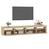 TV Cabinet with LED Lights Sonoma Oak 240x35x40 cm 3152764