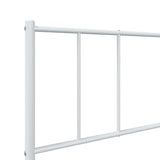 Metal Bed Frame without Mattress with Headboard White 100x190cm 352523