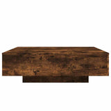 Coffee Table with LED Lights Smoked Oak 100x100x31 cm 836606