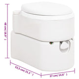 Integrated Camping Toilet White 2417 L HDPE&PP 154411