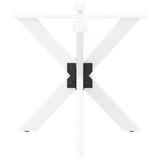 Dining Table Leg Spider Shape White 85x85x cm Steel 4013121