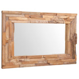 244563 Decorative Mirror Teak 90x60 cm Rectangular