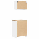 ZNTS Garage Cabinets 2 pcs White Engineered Wood 3328332