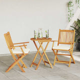 Folding Chair 2 pcs White 49 x 57.5 x 92cm Solid Acacia wood 42000955