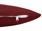 Cushion with Pillow HEERLEN 2 pcs Wine Red Fabric 928178