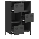Highboard Black 68x39x103.5 cm Steel 851406
