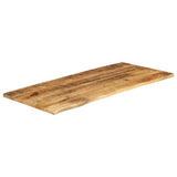Table Top 140x60x2.5 cm Live Edge Solid Wood Rough Mango 370361