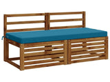 2-Piece Bench Cushions SOEST 2 pcs 100% Polyester Light Blue 950167