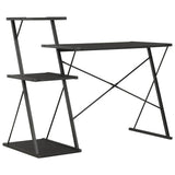 20288 Desk with Shelf Black 116x50x93 cm