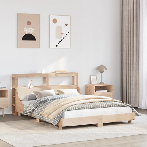 Bed Frame without Mattress 140x190 cm Solid Wood Pine 3306432
