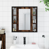 ZNTS Bathroom Mirror Cabinet Smoked Oak 60x16x60 cm Engineered Wood 842428