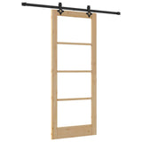 Sliding Door ORKDAL Natural and Black 83 x 202 cm 3332165