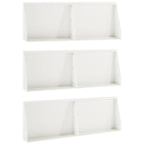 Retaining Wall 6 pcs 60 x 12 x 40 cm Steel White 3449164