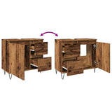 Sink Cabinet Old Wood 65x33x60 cm Engineered Wood 857226