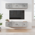 6 Piece TV Cabinet Set Concrete Grey Engineered Wood 3188658