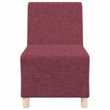 Modular Sofa Unit Armless 3 pcs Wine Red 55 x 74 x 82 cm Fabric 3399795