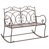 Garden Bench Antique brown Wrought iron Medium Garden Bench 45437