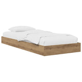 Floor Bed Frame Artisan Oak 80 x 200 cm Engineered Wood 8009082