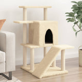 Cat Tree with Sisal Scratching Posts Cream 97 cm 172097