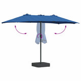Garden Parasol 385 x 209 x 244 cm Polyester Azurblau 42003290