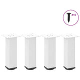 Coffee Table Legs 4 pcs White 42-44 cm Steel 4012465