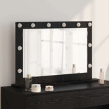 Vanity Mirror Rectangular with Mirror Black Oak 80 x 15 x 18 cm 868294