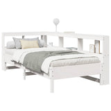 Bookcase Bed without Mattress White 75x190 cm Solid Wood Pine 3324446