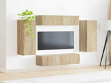 TV Wall Cabinet Set 4 pcs Sonoma Oak Engineered Wood 3408927