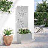 Garden Privacy Screen Sliver 50 x 32 x 150 cm Stainless steel 876480