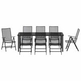 Garden Dining Set 9 pcs Anthracite Powder-Coated Steel 3379295