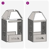 Fire Pit Black 50 x 50 x 100 cm Steel 858990